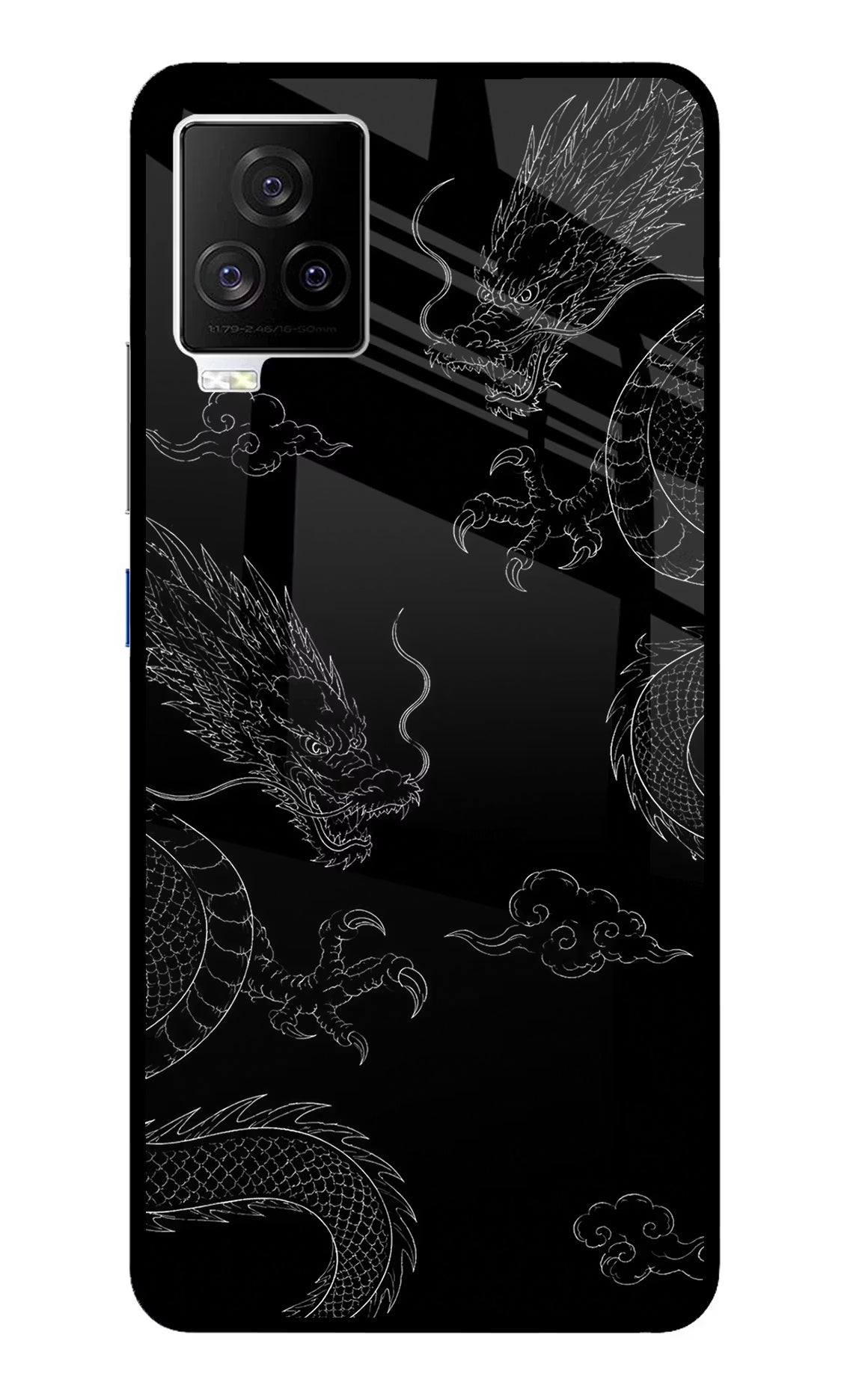 Twin Dragons iQOO 7 Legend 5G Glass Case Back Cover by Casekaro