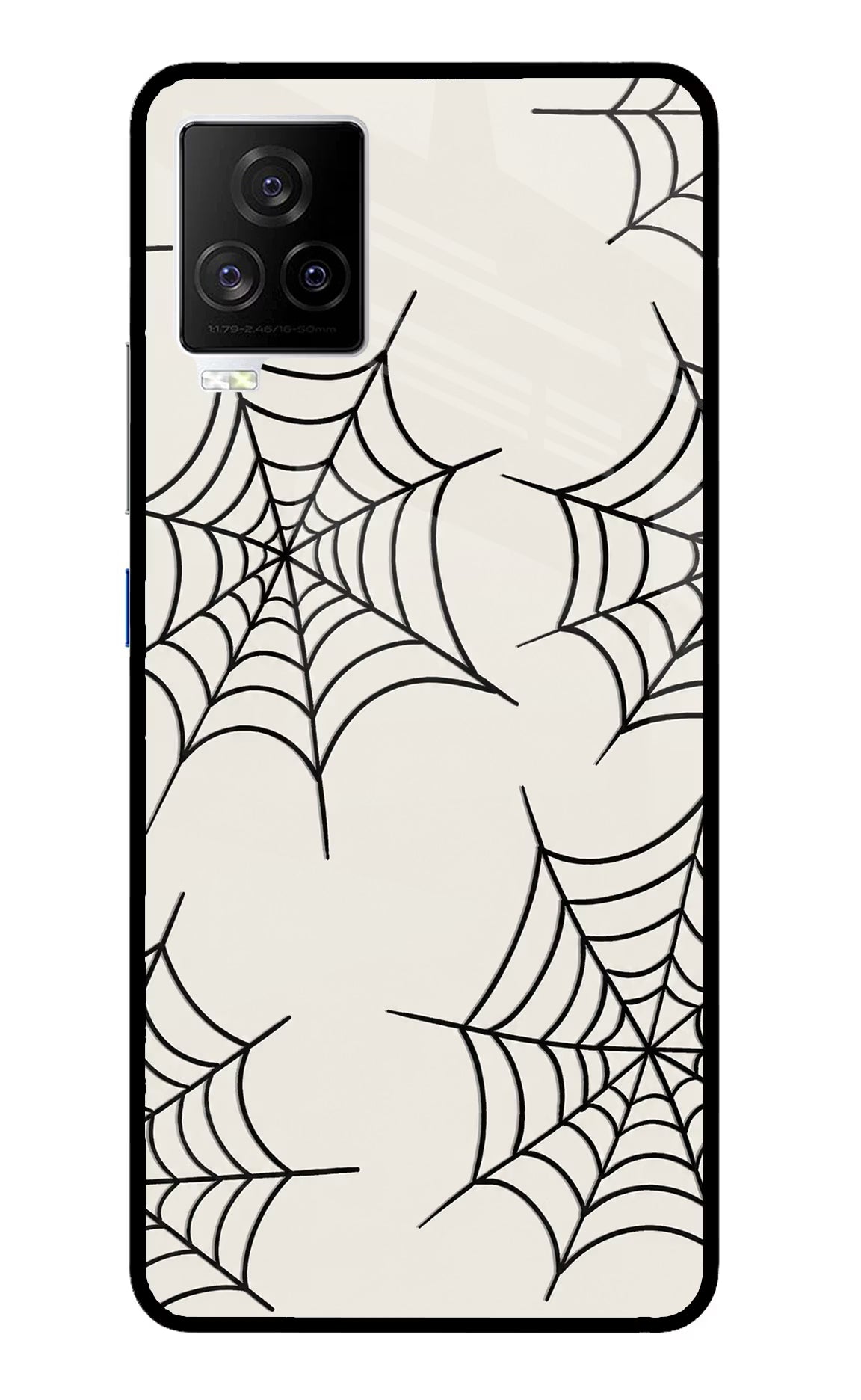 Spider Web iQOO 7 Legend 5G Glass Case Back Cover by Casekaro