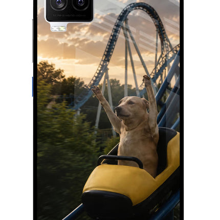 Rollercoaster Dog iQOO 7 Legend 5G Glass Case
