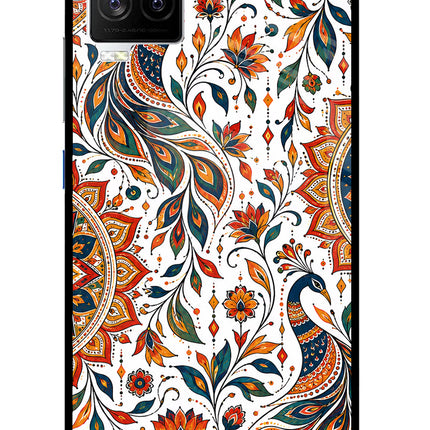 White Mayura iQOO 7 Legend 5G Glass Case