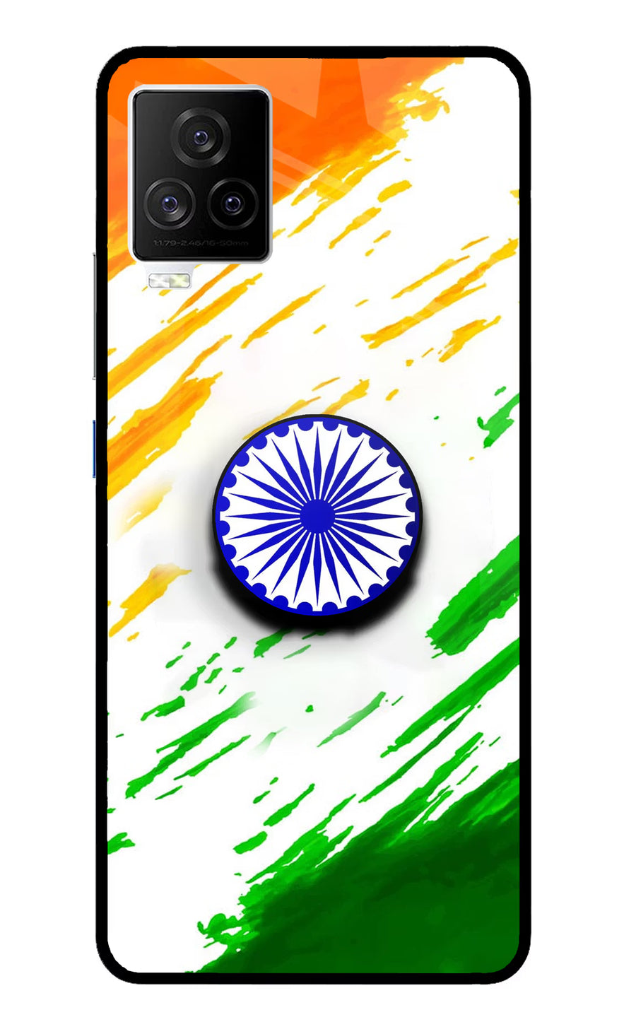 Indian Flag Ashoka Chakra iQOO 7 Legend 5G Pop Case, Glass case