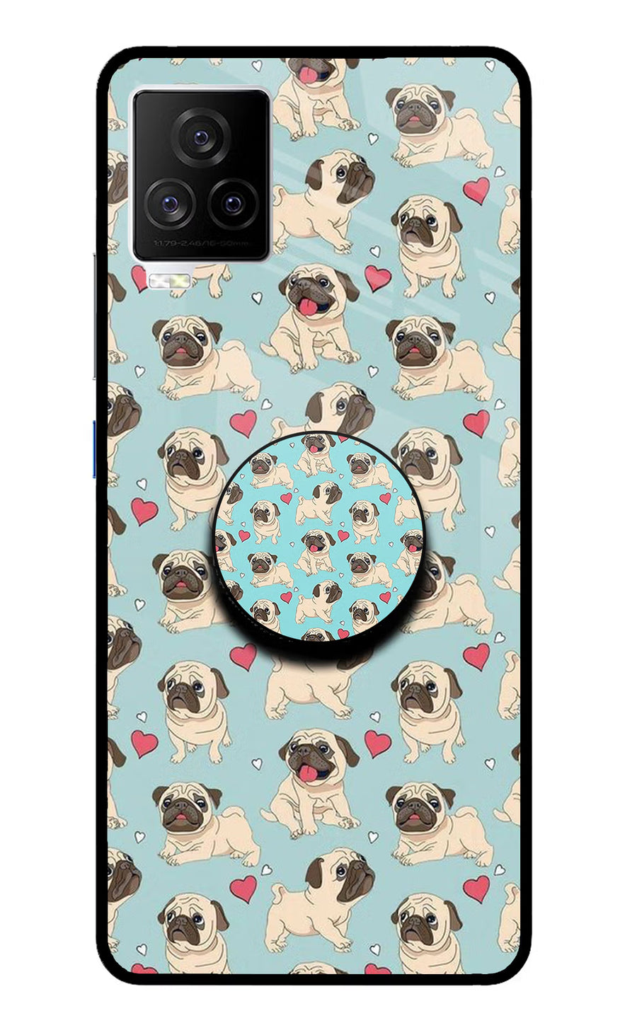 Pug Dog iQOO 7 Legend 5G Pop Case, Glass case