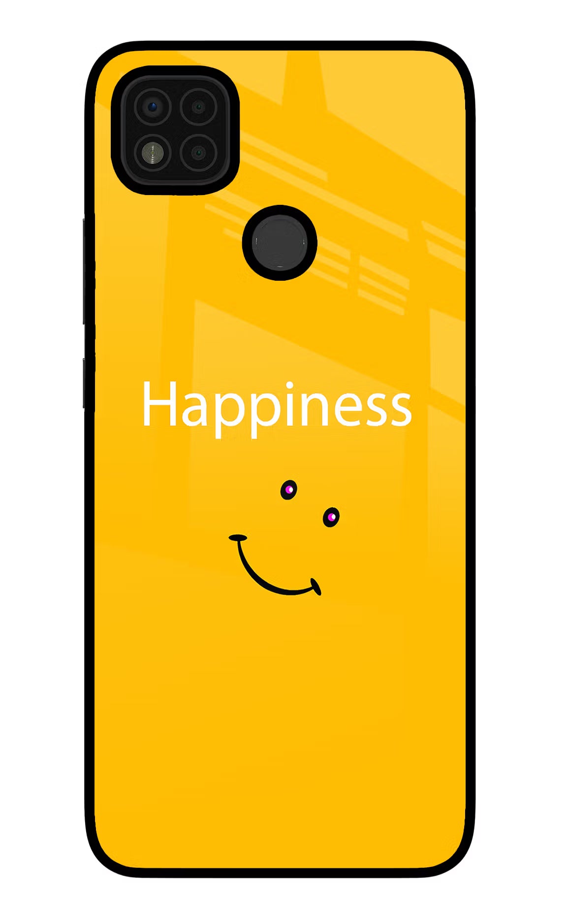 Happiness With Smiley Poco C31 Glass Case