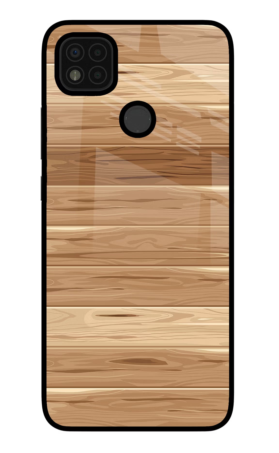 Wooden Vector Poco C31 Glass Case