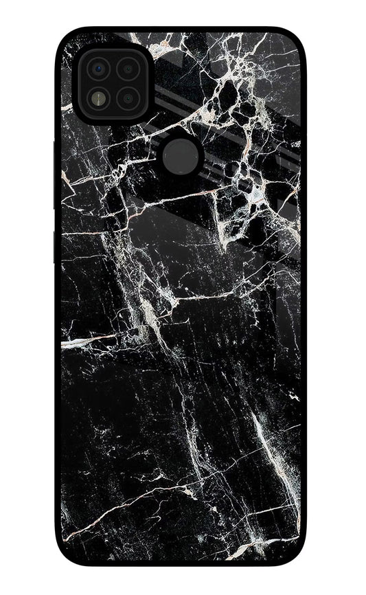 Black Marble Texture Poco C31 Glass Case