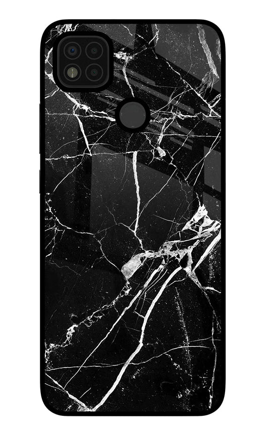 Black Marble Pattern Poco C31 Glass Case