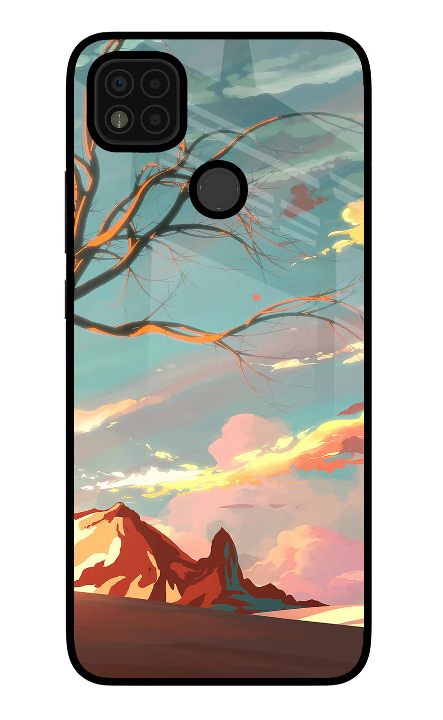 Scenery Poco C31 Back Cover, Glass case