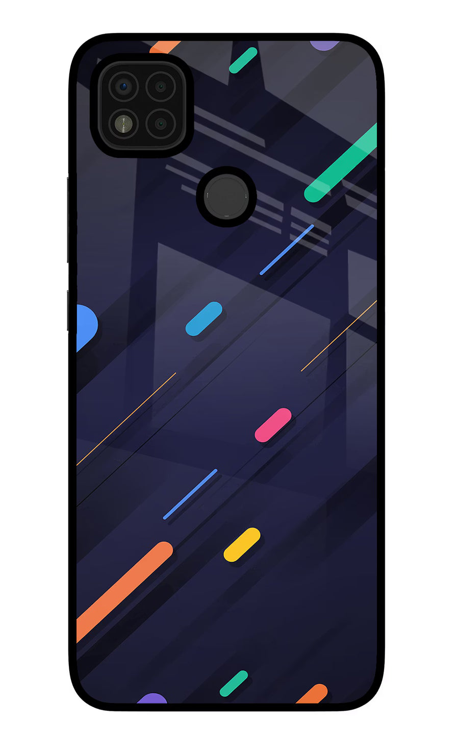 Abstract Design Poco C31 Back Cover, Glass case