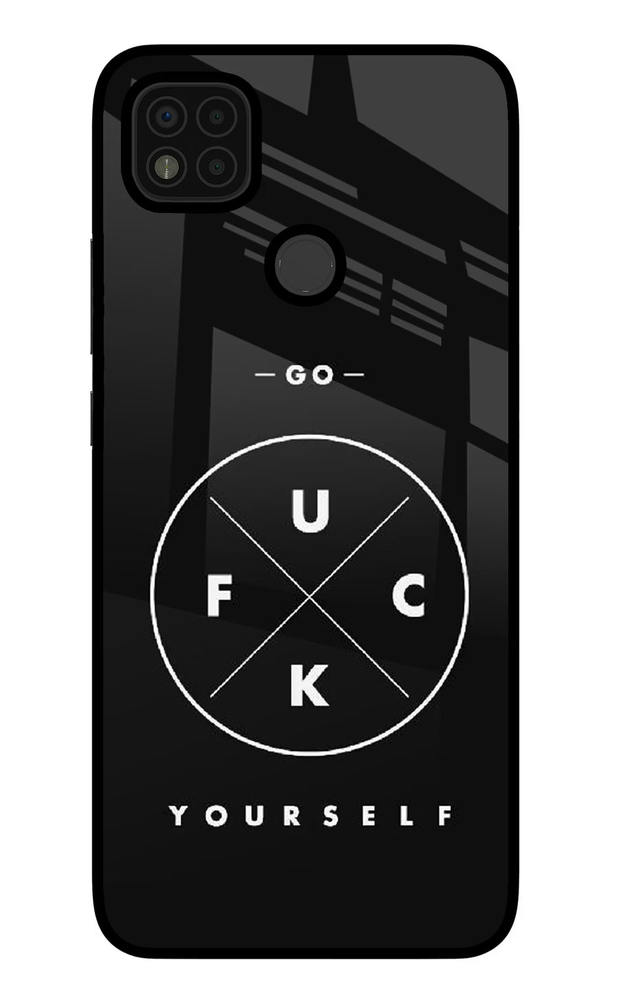 Go Fuck Yourself Poco C31 Back Cover, Glass case