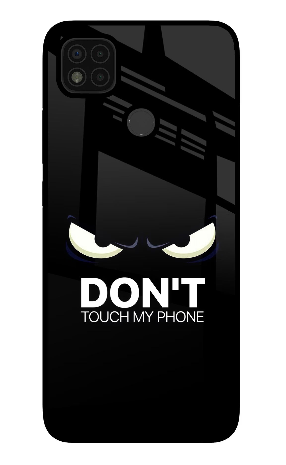 Don'T Touch My Phone Poco C31 Glass Case Back Cover by Casekaro