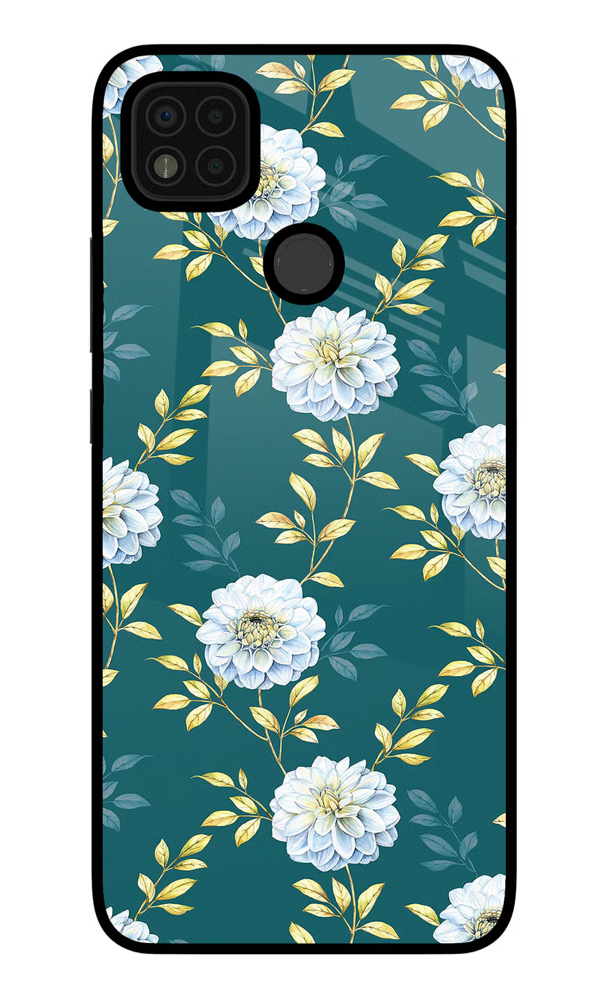 Flowers Poco C31 Back Cover, Glass case