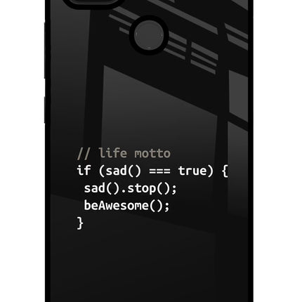 Life Motto Code Poco C31 Glass Case