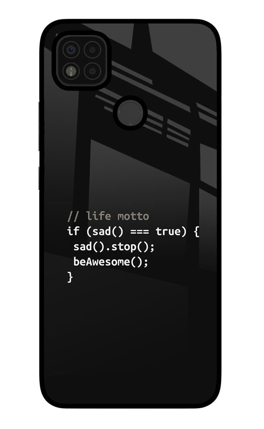 Life Motto Code Poco C31 Glass Case