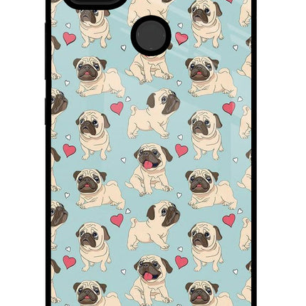 Pug Dog Poco C31 Glass Case