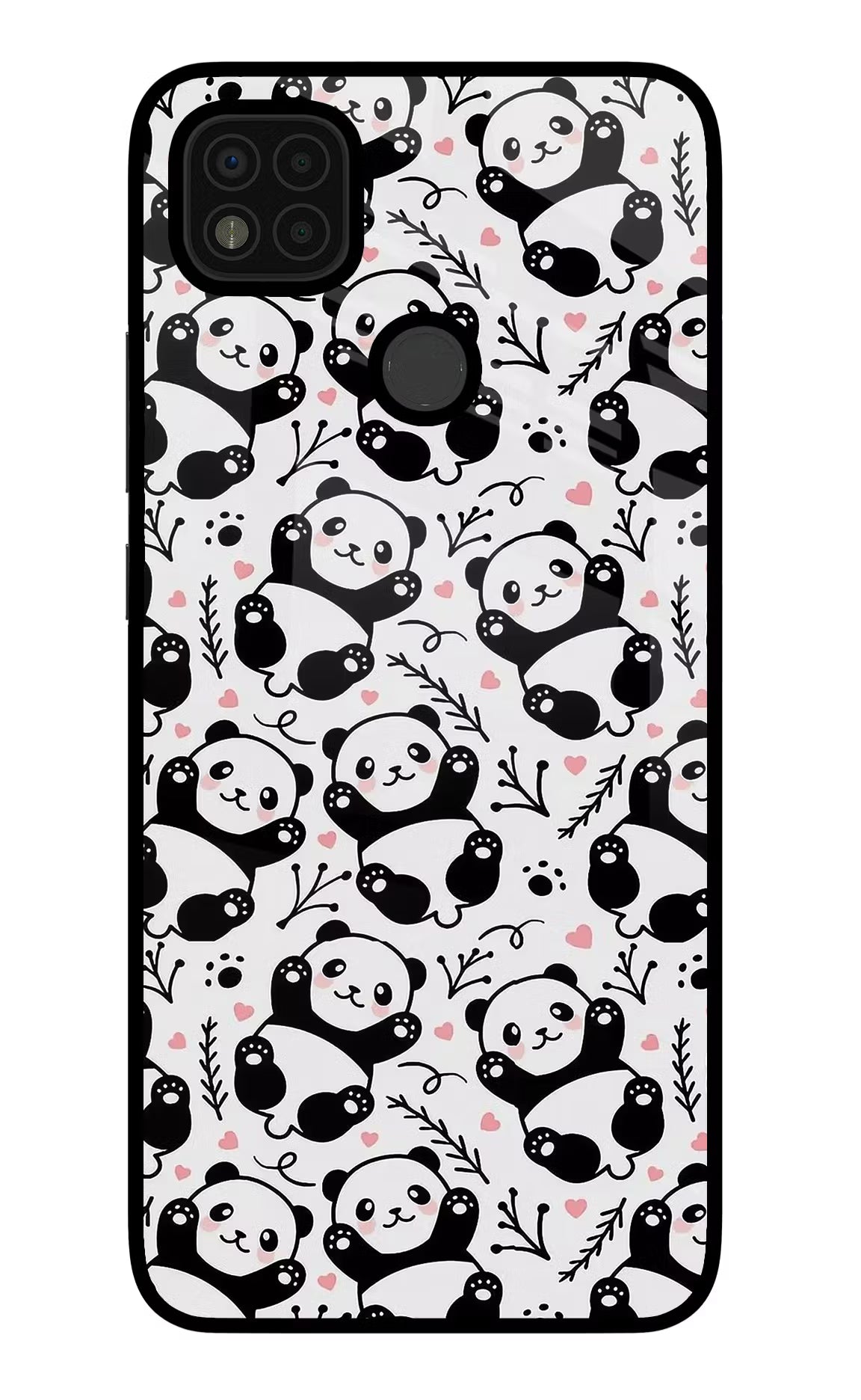 Cute Panda Poco C31 Glass Case