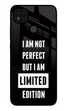 I Am Not Perfect But I Am Limited Edition Poco C31 Glass Case