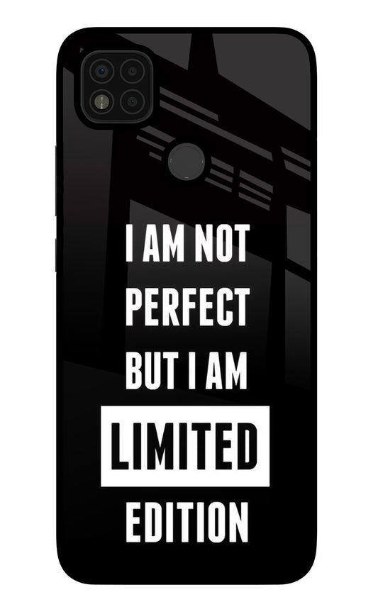 I Am Not Perfect But I Am Limited Edition Poco C31 Glass Case