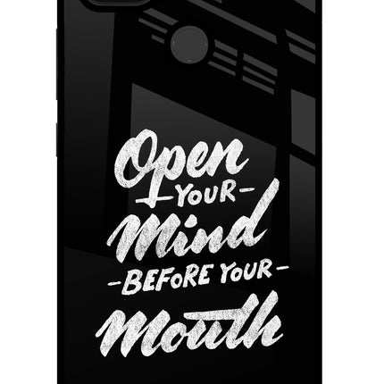 Open Your Mind Before Your Mouth Poco C31 Glass Case