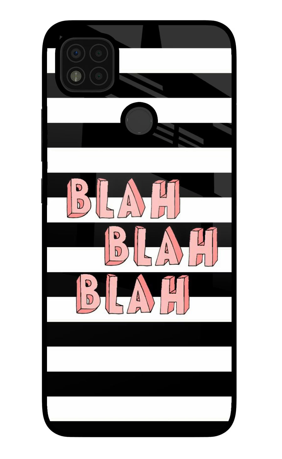 Blah Blah Blah Poco C31 Back Cover, Glass case