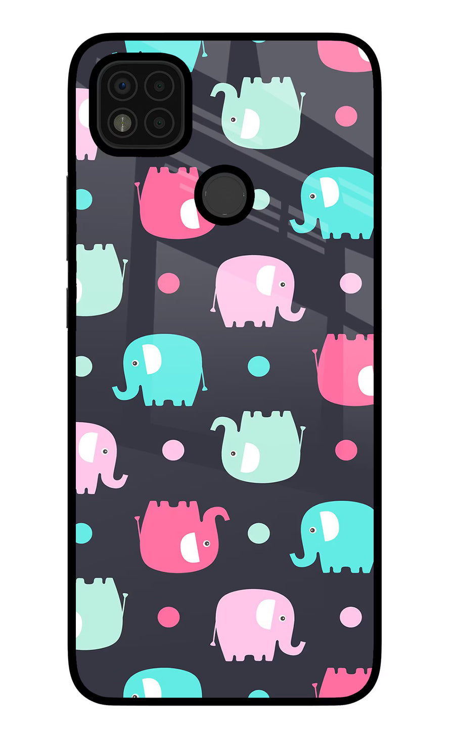 Elephants Poco C31 Back Cover, Glass case
