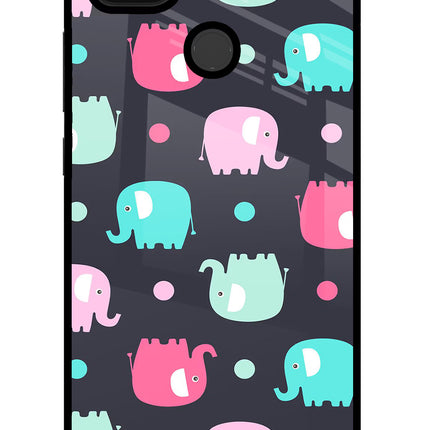Elephants Poco C31 Glass Case