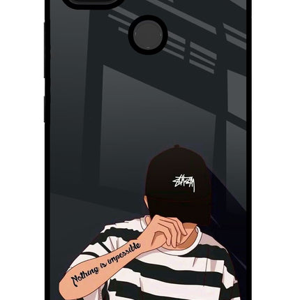 Aesthetic Boy Poco C31 Glass Case