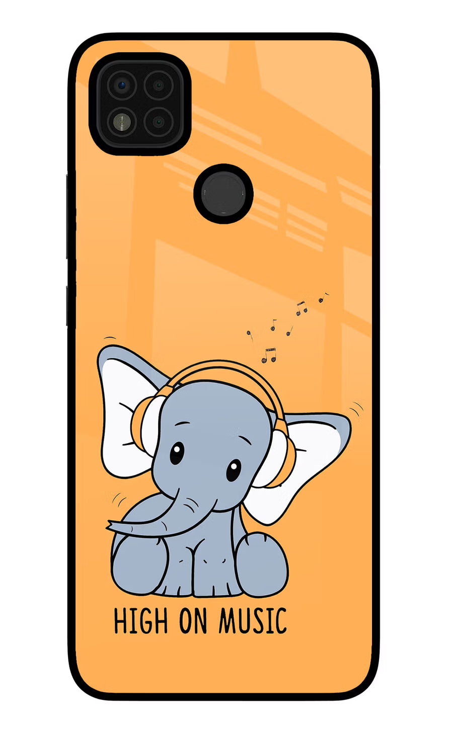 High On Music Poco C31 Back Cover, Glass case