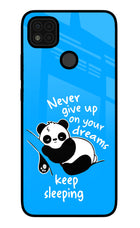 Keep Sleeping Poco C31 Glass Case Back Cover by Casekaro