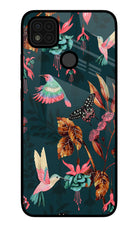 Birds Poco C31 Glass Case Back Cover by Casekaro