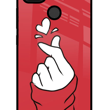 Korean Love Sign Poco C31 Glass Case