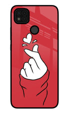 Korean Love Sign Poco C31 Glass Case