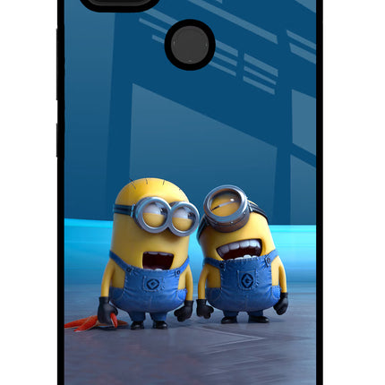 Minion Laughing Poco C31 Glass Case
