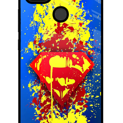 Superman logo Poco C31 Glass Case