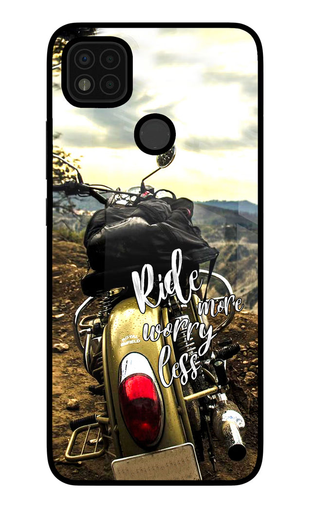 Ride More Worry Less Poco C31 Glass Case