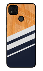 Blue and white wooden Poco C31 Glass Case