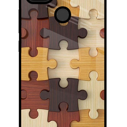 Wooden Puzzle Poco C31 Glass Case