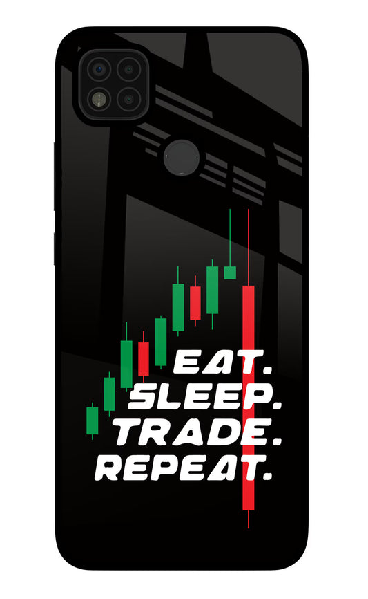 Eat Sleep Trade Repeat Poco C31 Glass Case
