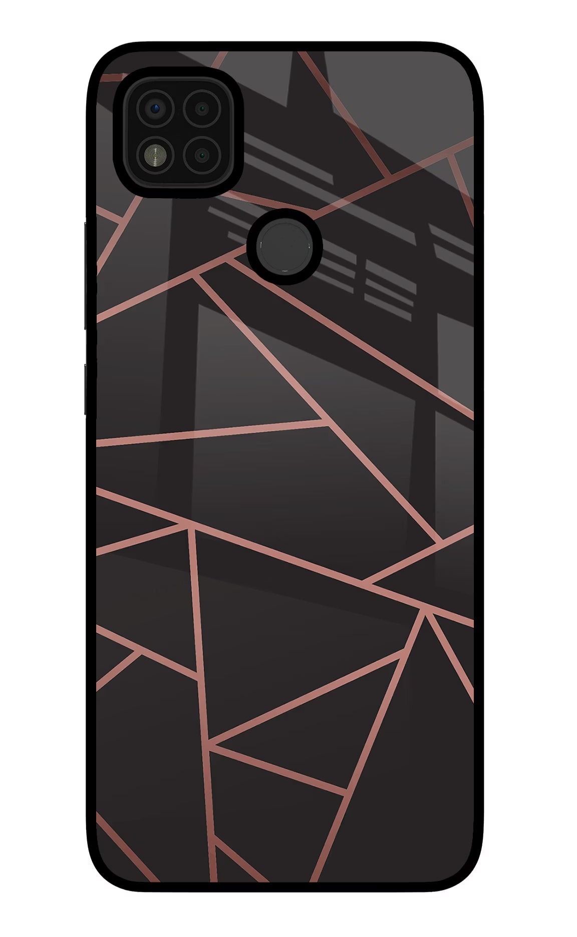 Geometric Pattern Poco C31 Glass Case Back Cover by Casekaro
