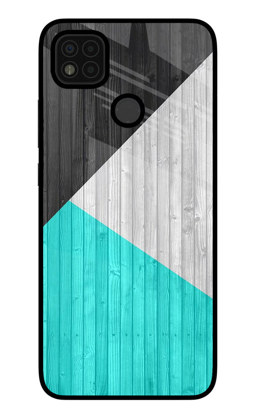 Wooden Abstract Poco C31 Glass Case