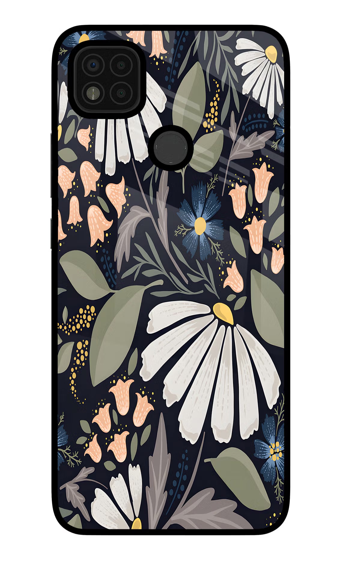 Flowers Art Poco C31 Glass Case Back Cover by Casekaro