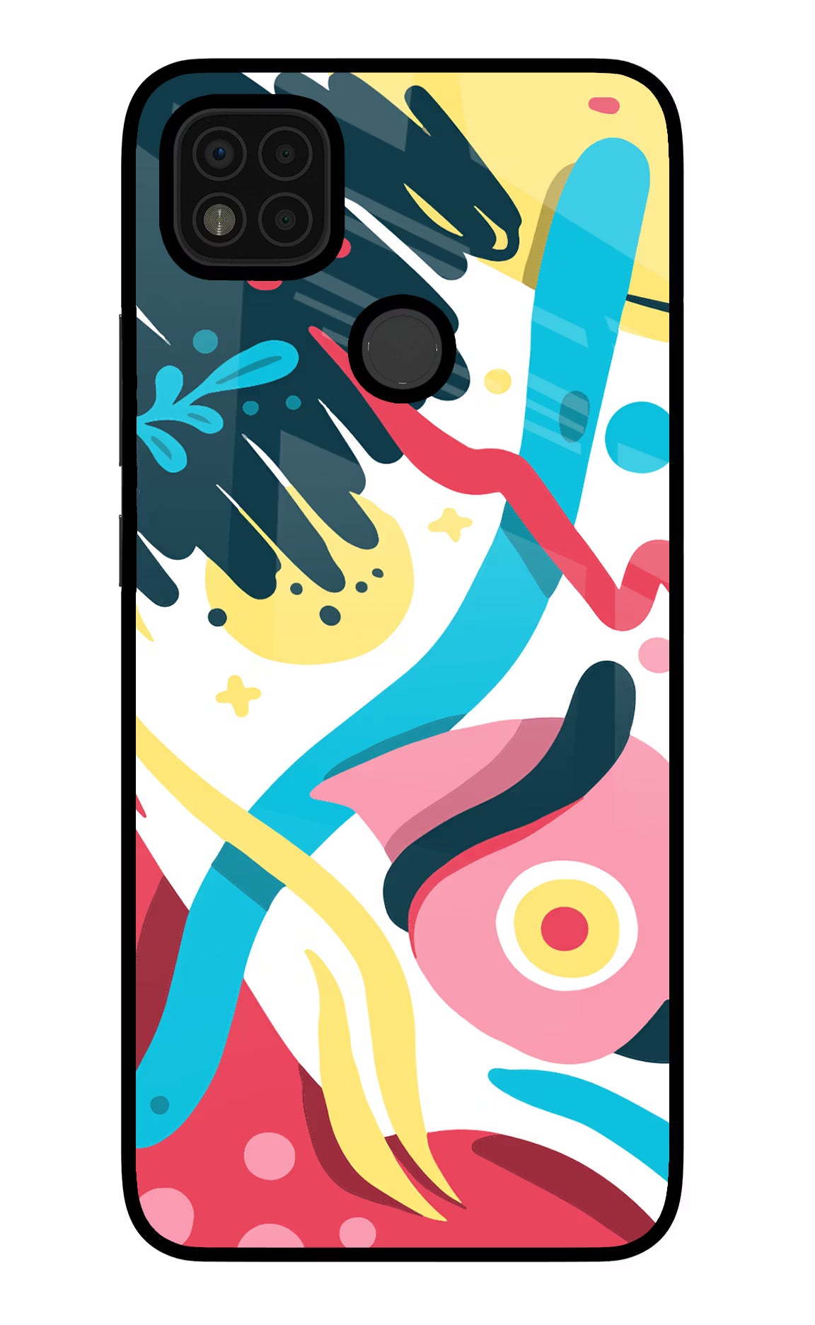 Trippy Poco C31 Glass Case Back Cover by Casekaro