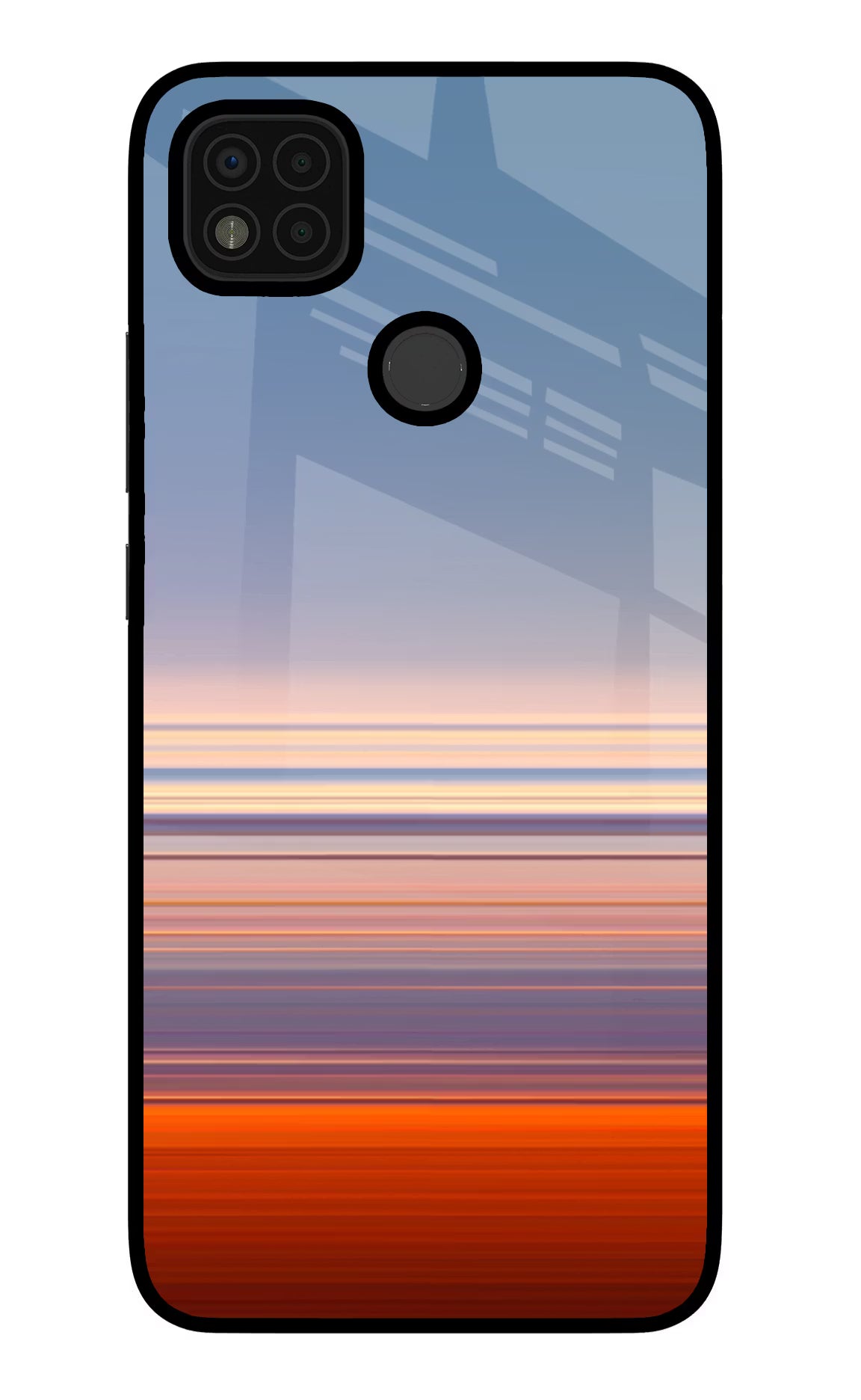 Morning Colors Poco C31 Glass Case Back Cover by Casekaro