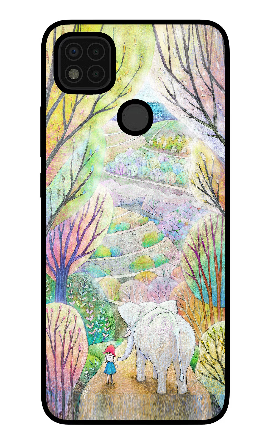 Nature Painting Poco C31 Glass Case Back Cover by Casekaro