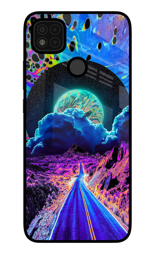 Psychedelic Painting Poco C31 Glass Case