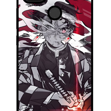 Demon Slayer Poco C31 Glass Case Back Cover by Casekaro