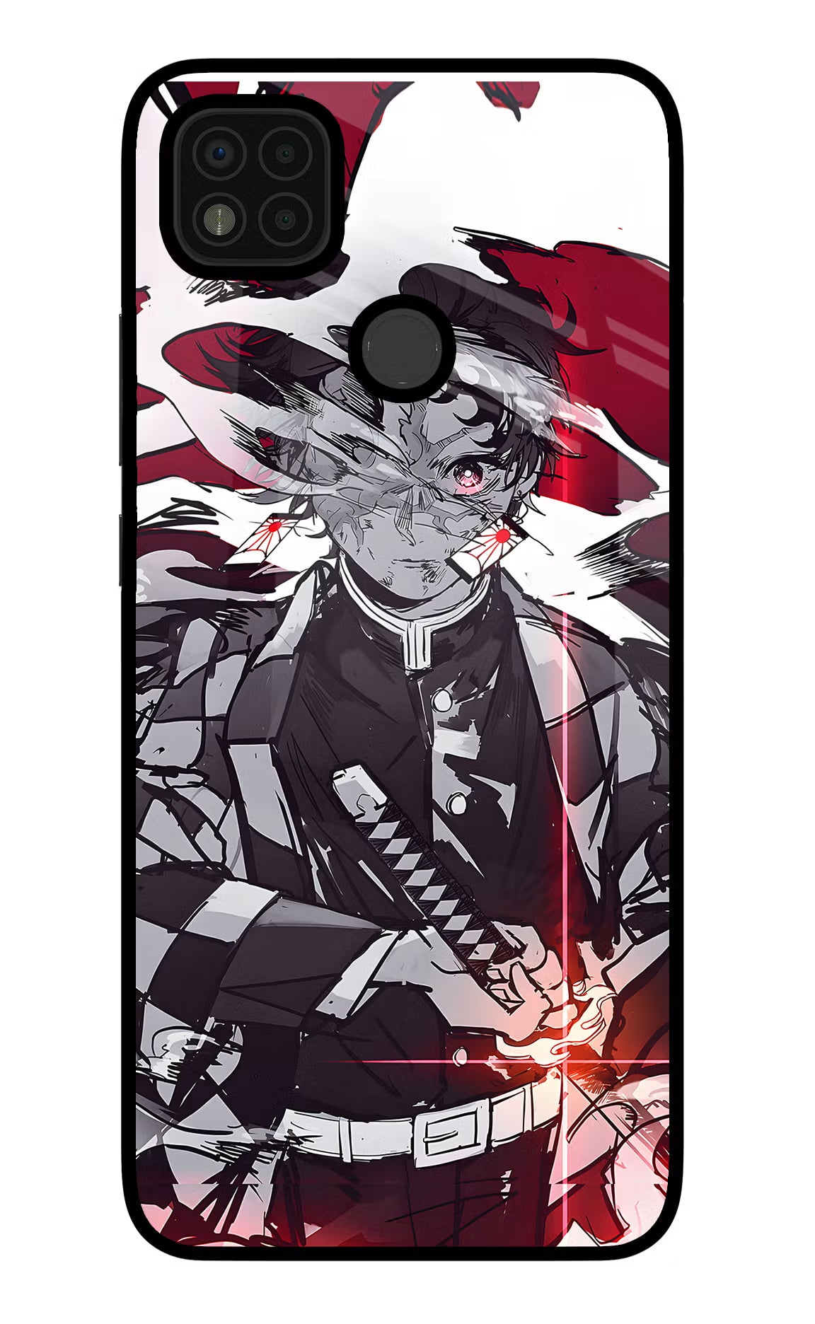 Demon Slayer Poco C31 Glass Case Back Cover by Casekaro