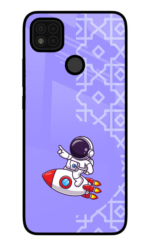 Cute Astronaut Poco C31 Glass Case