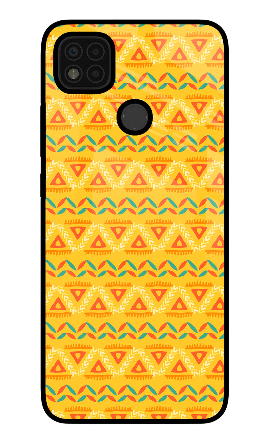 Tribal Pattern Poco C31 Back Cover, Glass case