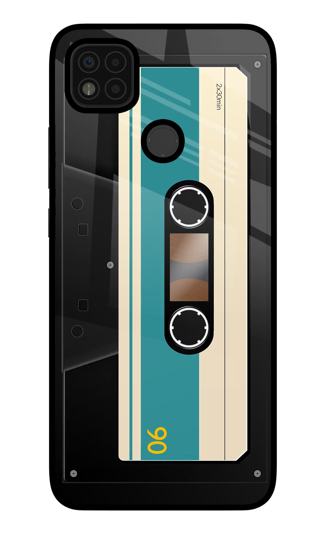 Cassette Poco C31 Glass Case Back Cover by Casekaro