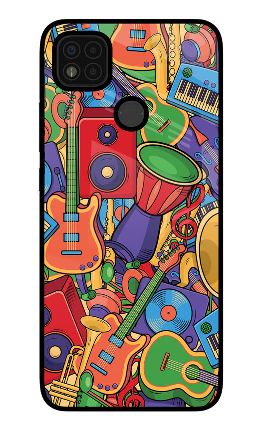 Music Instrument Doodle Poco C31 Glass Case